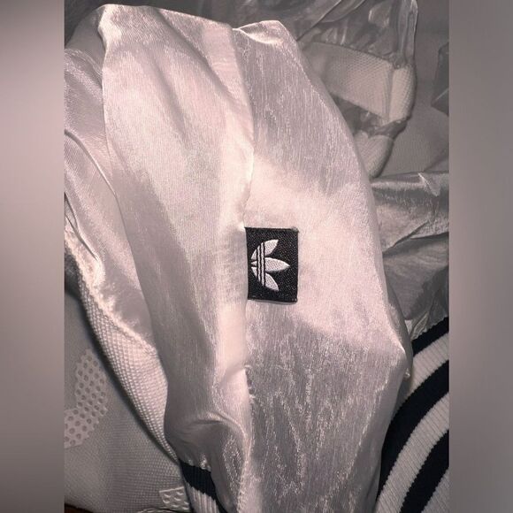 Adidas Originals London Clear Sweat Top S19964 Sheer Nylon Mesh Pullover White L - Picture 8 of 10